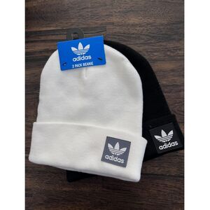 NEW 2 Pcs Adidas Men's /women ‘s Grove Beanie White & Black MSRP $44